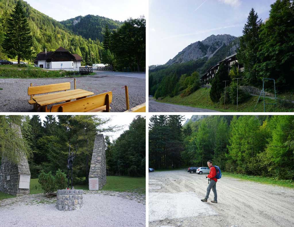 Begunjščica, the car park in Podljubelj is the starting point of the ascent. Photo © Z.R., M.R.