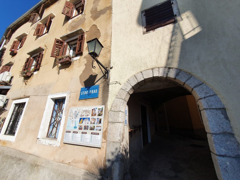 Lovran, the old town architecture.