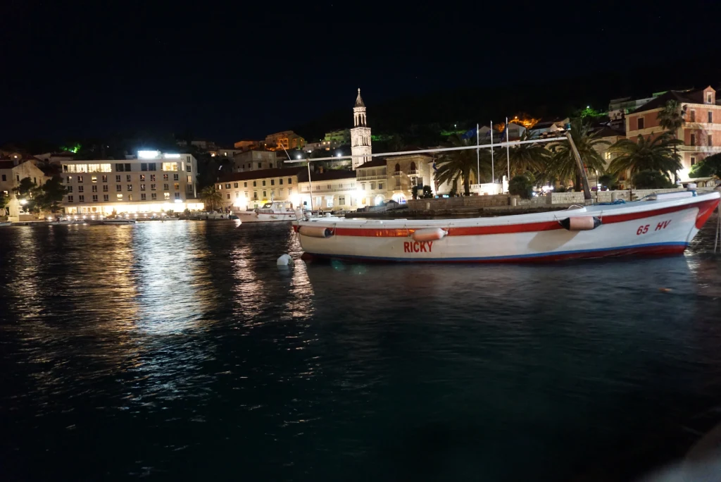 Mediterranean Hvar, Hvar Town glowing through the night. Photo credit Zdravko R.