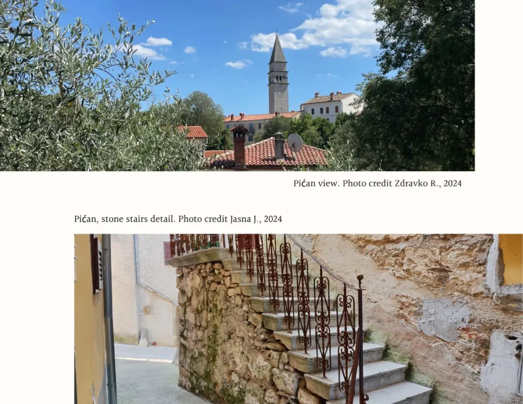 Pićan, blue, white and yellow. Photo credit Zdravko R., Jasna J.